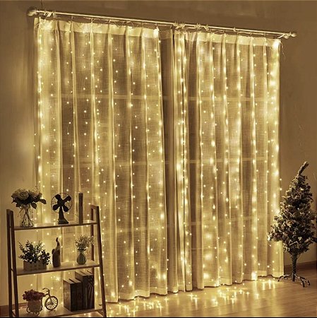 Cortina de led amarela 3M x 3M