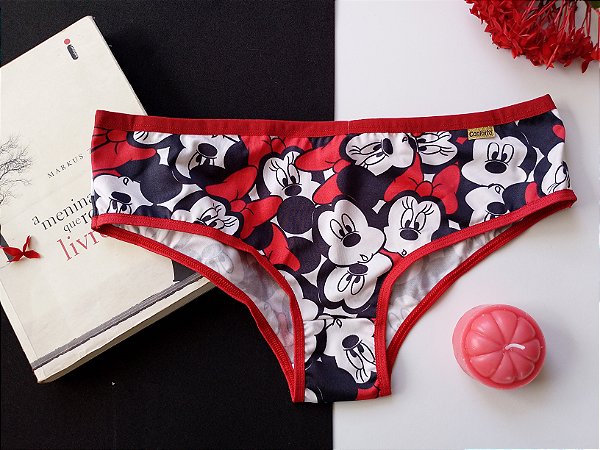 Calcinha tipo short adulto estampa Mickey