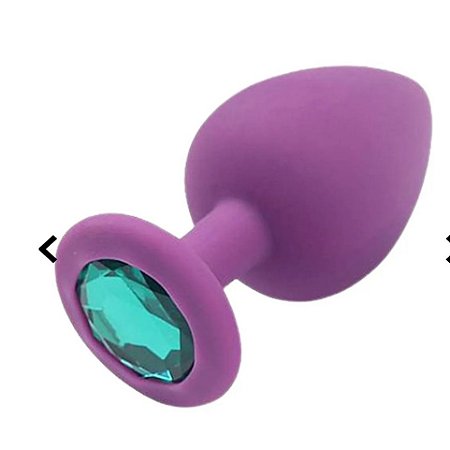 Plug Anal Roxo Com Pedra Tamanho M