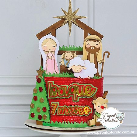 Topo de Bolo: Natal Presépio