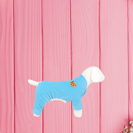 Macacão Soft Urso Azul - Bonito Pra Cachorro