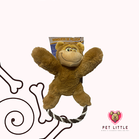 MACACO PELÚCIA CORDA NOS PÉS