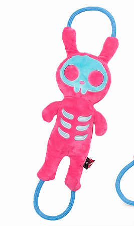 QMONSTER Puxa Corda Coelho Shock Rosa e Azul | Petta