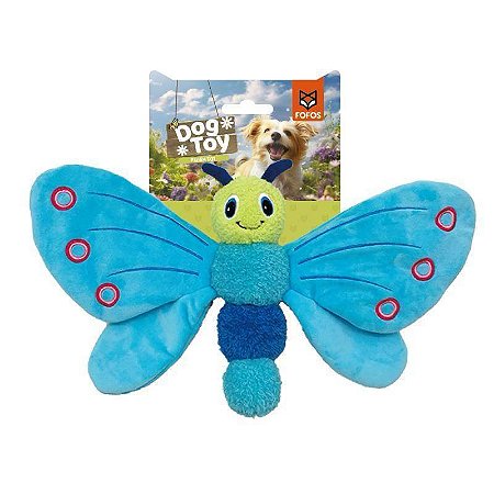 Brinquedo Pelúcia Borboleta Azul para Cachorro