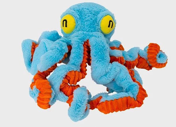 Brinquedo para Cachorro Polvo Gigante de Pelúcia com Corda QMONSTER – Interativo e Resistente