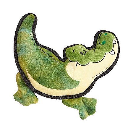 Brinquedo para Cachorro Crocodilo de Pelúcia com Apito Fofos Safari Grande