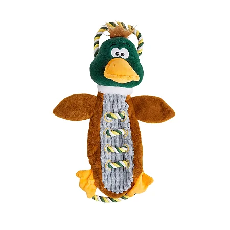 Brinquedo Pelúcia com Corda Rope Buddy Pato para Cães Pequenos - FOFOS