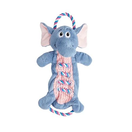 Brinquedo Pelúcia com Corda Rope Buddy Elefante para Cães Pequenos - FOFOS