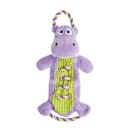 Brinquedo Pelúcia com Corda Rope Buddy Hipopótamo para Cães Pequenos - FOFOS