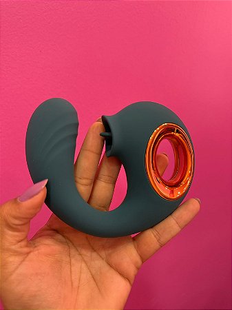 Vibrador de Ponto G e Clitóris com Língua - Snail - SI 8248