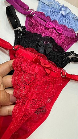 calcinha semi fio renda