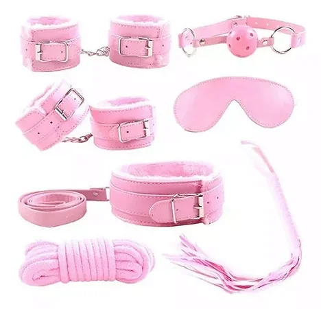 Kit Erótico 7 Itens Sado Rosa Sexy Import