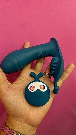 Vibrador Estimulador de Ponto G e Clitóris, Recarregável Controle Remoto - Lilo Cute Rabbit