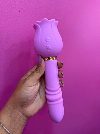 Vibrador de Ponto G e Clitóris / Rosa com Pulsação e Vai e vem - Christine - SI