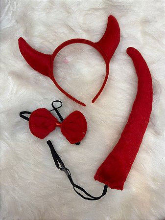 Kit Diabinha Fantasia Sensual 03 Itens Yaffa