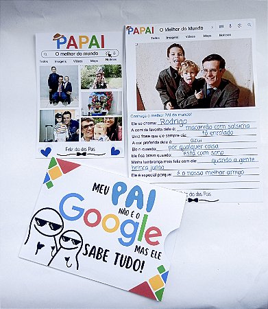 Kit “Meu Pai não é o Google” – Versão com 5 fotos