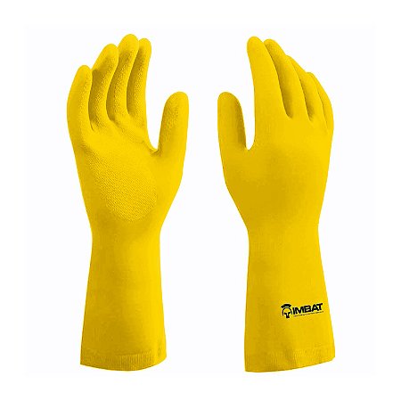 LUVA LATEX AMARELA M 8" IMBAT