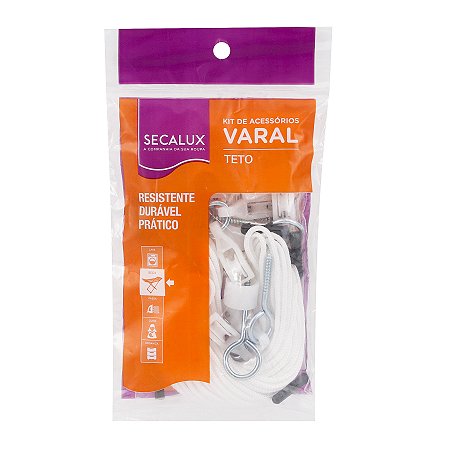 KIT VARAL DE TETO COMPLETO C/ CORDA - SECALUX