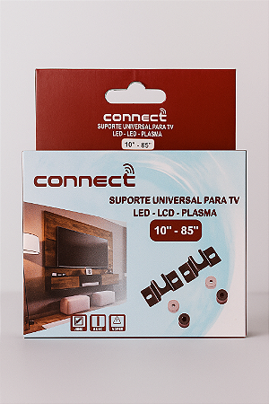 SUPORTE TV UNIV. FIXO  10" A 85" POL-CONNECT