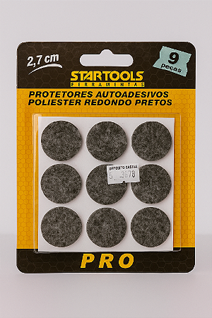 PROTETOR FELTRO P/MOVEIS C/09 PÇS RED. 2,7CM - STARTOOLS