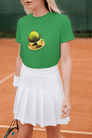 Camiseta masculina e feminina (Tênis/ Tenista): Café com Tênis