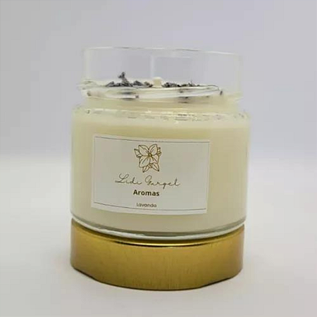 Vela Perfumada Aromática 100% Artesanal De Lavanda Pp 140g