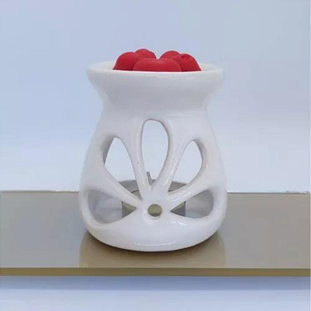 Kit 1 Difusor Aromatizador Rechaud + 12 Wax Melts Para Aromatizar + 1 Mini Vela Para Aquecer