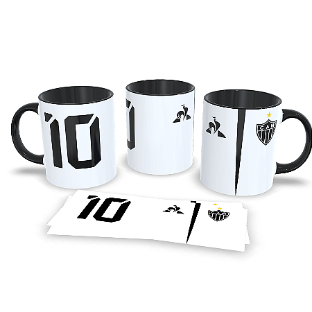 Caneca Altetico Mineiro  Brasileiro Alça E Interno Preto