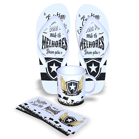 Kit Chinelo + Caneca de Porcelana Times Brasileiros Presente