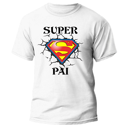 Camisa Dia dos Pais Personalizada Super-Pai Presentes