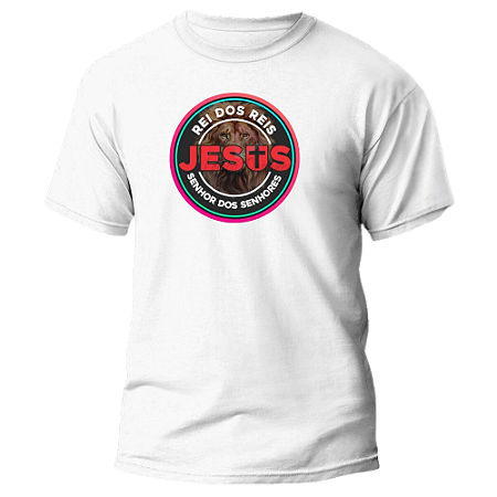 Camiseta Rei dos Reis Jesus Unissex Poliester Presentes