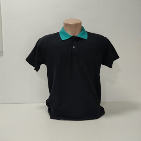 Camisa Polo Masculina em Malha Piquet Preta