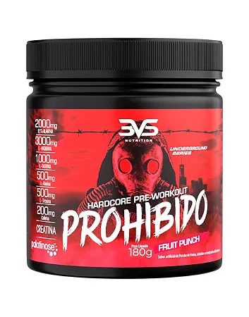 Pré Treino PROHIBIDO 180g - 3VS NUTRITION