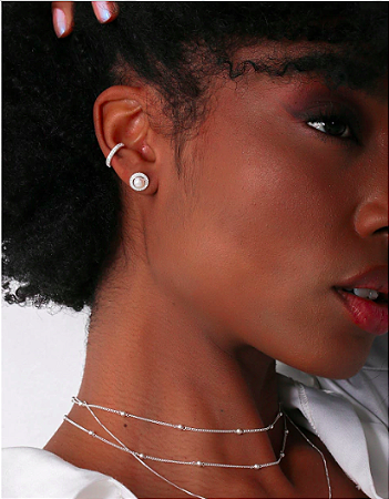 PIERCING FAKE ZIRCONIA PRATA 925