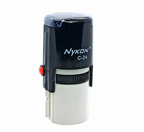 Carimbo redondo Nykon NC24 preto 24mm