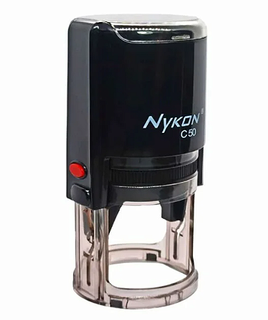 Carimbo redondo Nykon NC50 preto 50mm