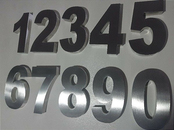 Números Residenciais em Aço Inox ESCOVADO de 15cm de Altura - Números de Casa
