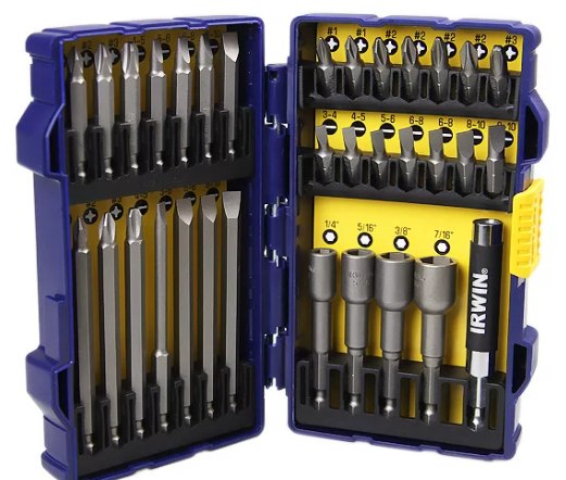 JOGO PONTA BITS INS/PWR BIT 33 PCS DIVERSOS 1865331 ETJ IRWIN