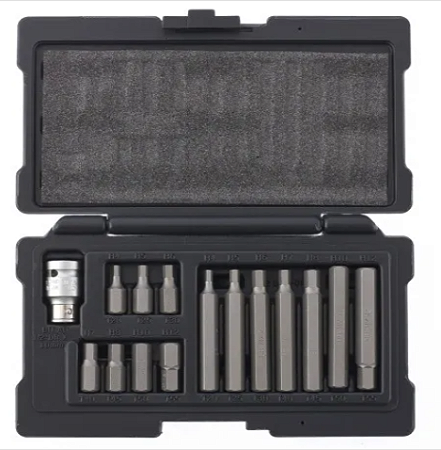 JOGO DE BITS ALLEN SEXTAVADO HASTE SEXTAVADA 1/2 POL CRV 15 PCS STELS