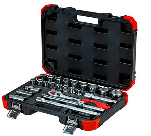 SOQUETE JG SEXT ENC 1/2 10A32MM 24PÇS R69003024 GEDORE RED