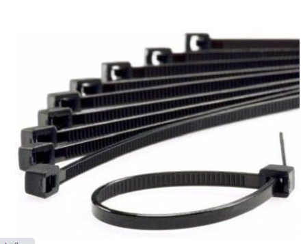 ABRACADEIRA NYLON (VÁRIAS MEDIDAS) PRETA E BRANCA PCT100PCS