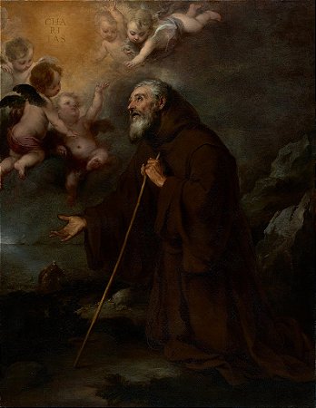 Quadro - A visão de São Francisco de Paula - Bartolomé Estebán Murillo