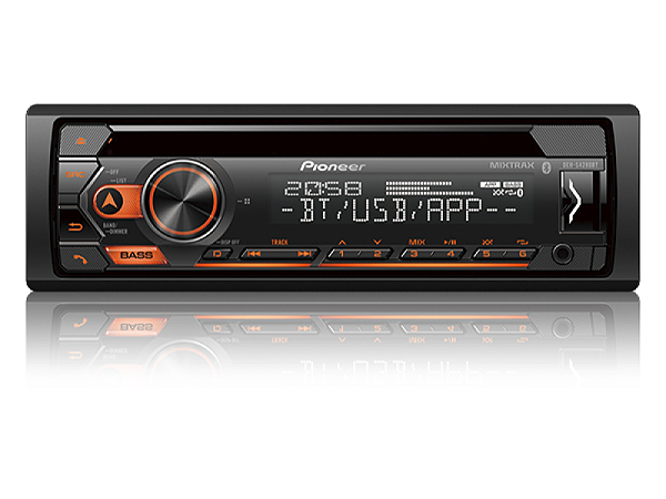 CD Player Pioneer DEH-S4280BT USB Frontal Bluetooth Android MP3 2 Saídas RCA Entrada Auxiliar Controle Remoto Rádio AM FM 1DIN Comando no Volante