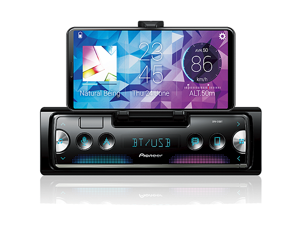 Smartphone Media Receiver Pioneer SPH-C10BT Bluetooth GPS 3 Saídas RCA Android IOS Equalizador USB MP3 Rádio