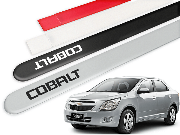 Jogo Friso Lateral Chevrolet Cobalt 12/20 Ponta Redonda com Grafia - Tiger