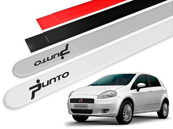 Jogo Friso Lateral Fiat Punto 08/12 Ponta Redonda com Grafia - Tiger