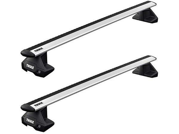 Rack de Teto Thule para Chevrolet S10 CD 2012 até 2023 Teto s/ Trilhos - WingBar Evo Silver