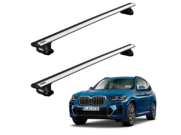 Rack de Teto Thule para BMW X3 E83 2004 até 2010 - WingBar Evo Silver