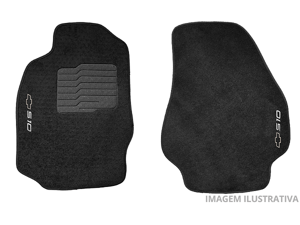 Tapete Carpete Chevrolet S10 Cabine Simples 12/16 Preto Eloin 2 pçs - Ecotap