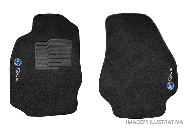 Tapete Carpete Fiat Fiorino 90/13 Preto Eloin 2 pçs - Ecotap